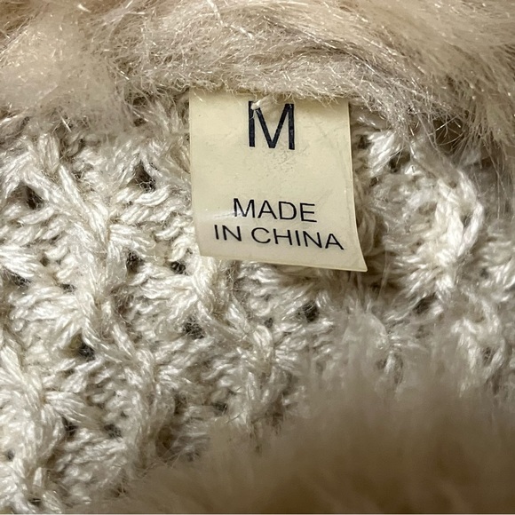 Bagatelle Tan Cream Faux Fur Reversible Vest - Picture 6 of 6